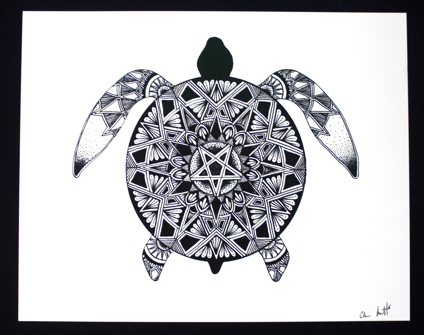 Sea Turtle Mandala Print