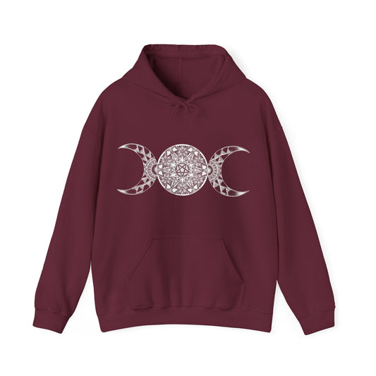 Triple Moon Goddess Mandala Hoodie