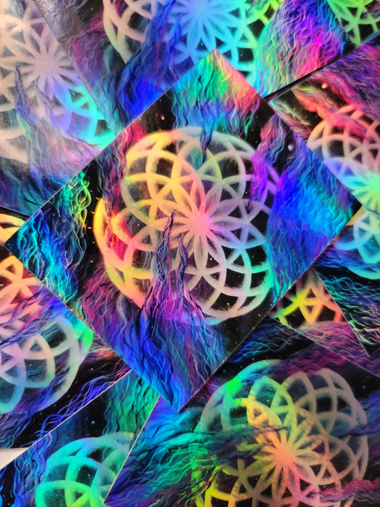 Holographic Galaxy Torus Sticker