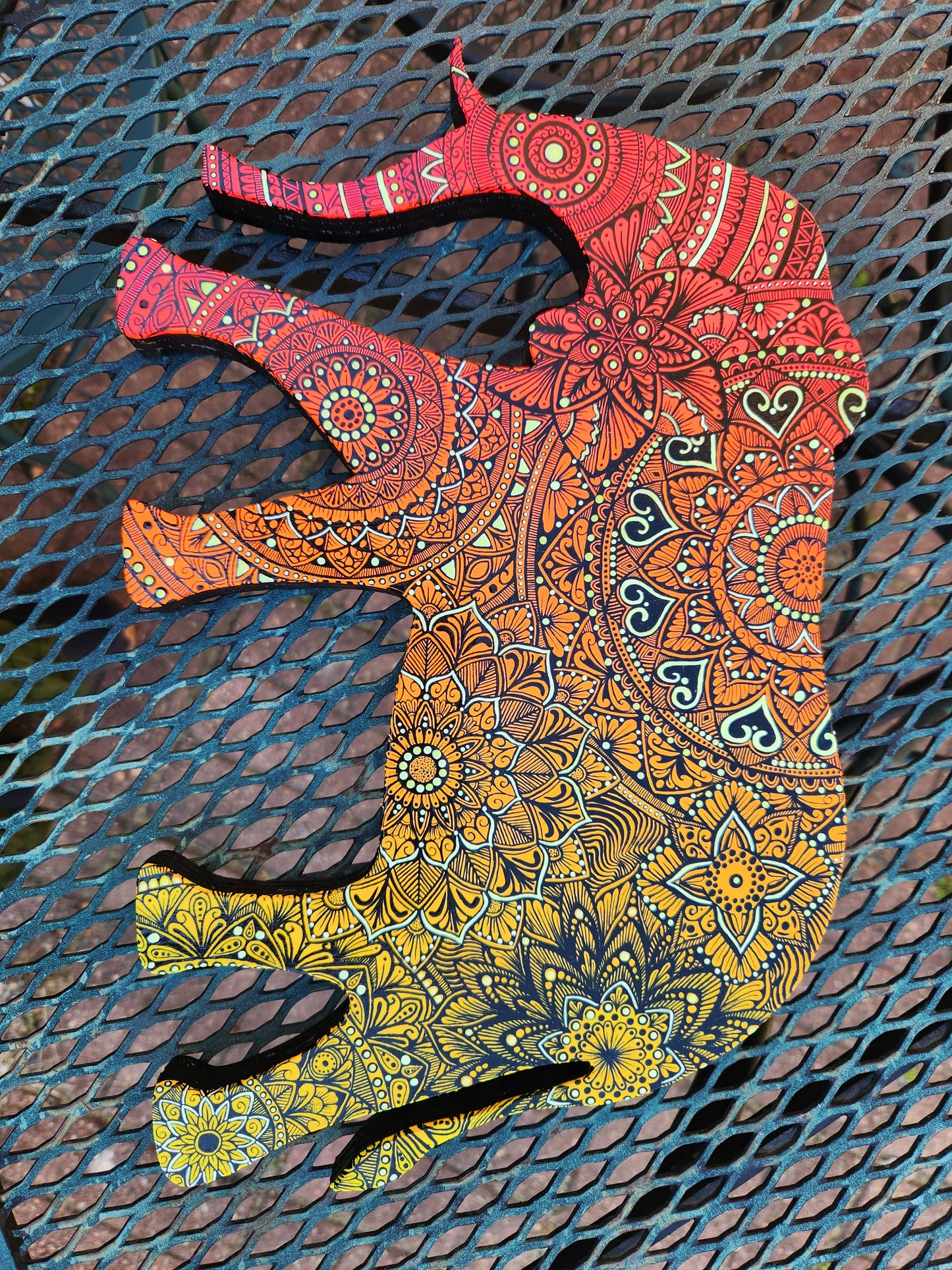 Neon Mandala Elephant