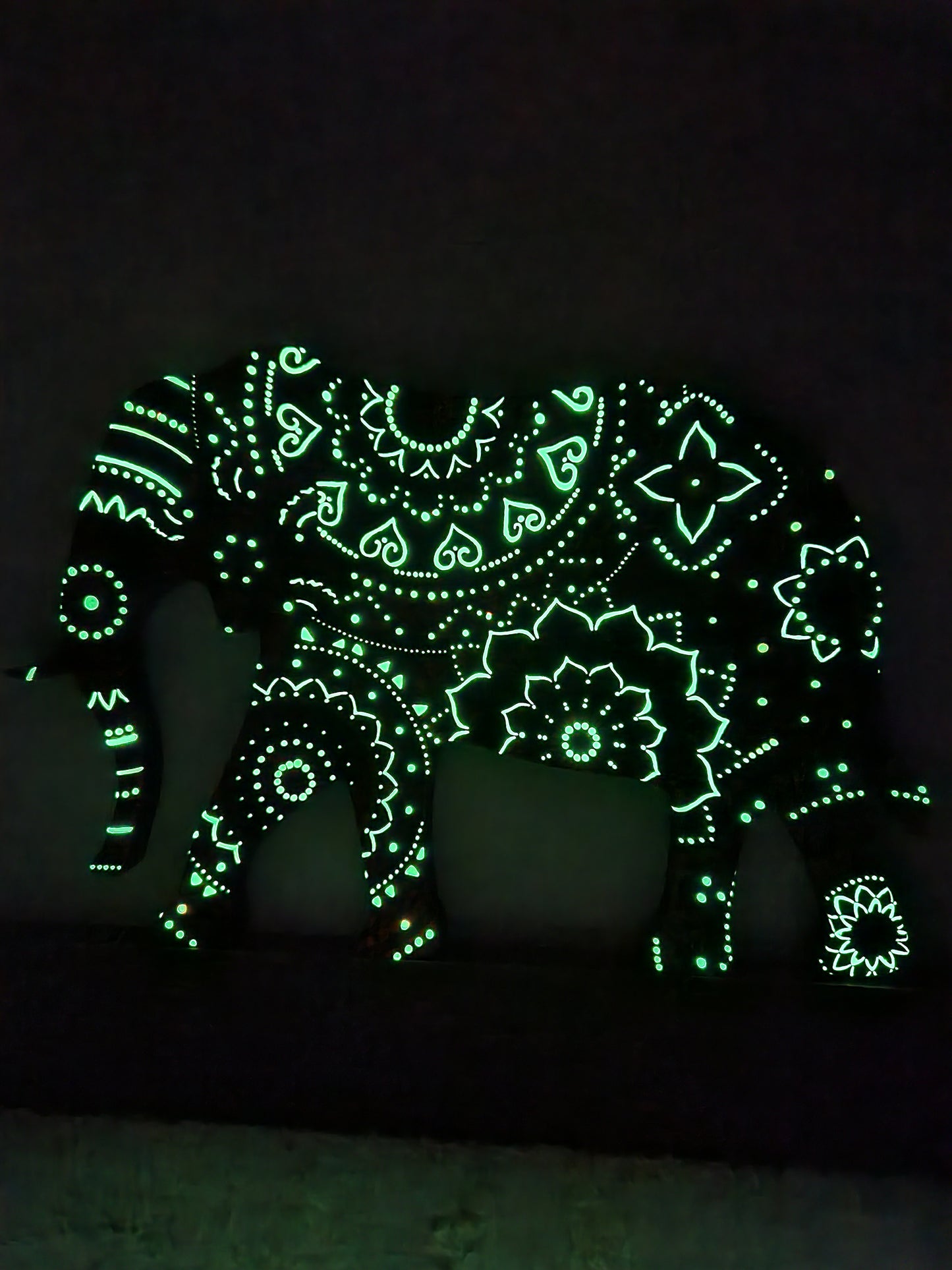 Neon Mandala Elephant
