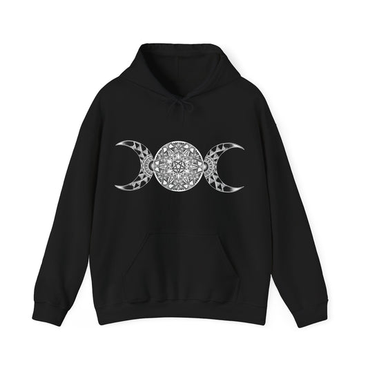 Triple Moon Goddess Mandala Hoodie