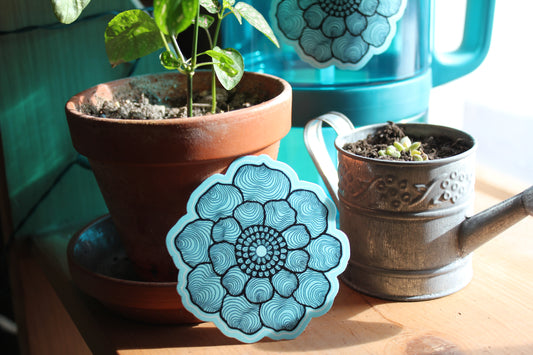 Blue Flower Sticker