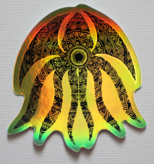 Holographic Cthulu Mandala Sticker