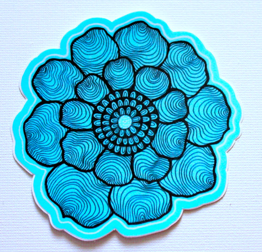 Blue Flower Sticker