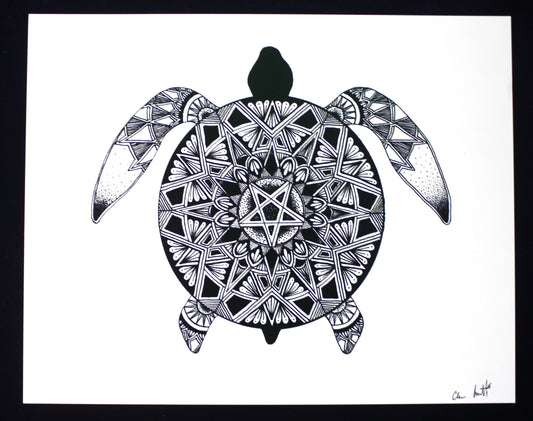 Sea Turtle Mandala Print