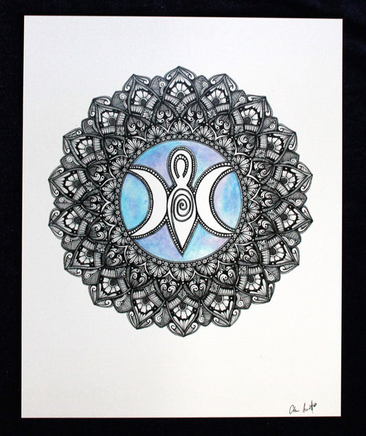 Triple Goddess Mandala Print